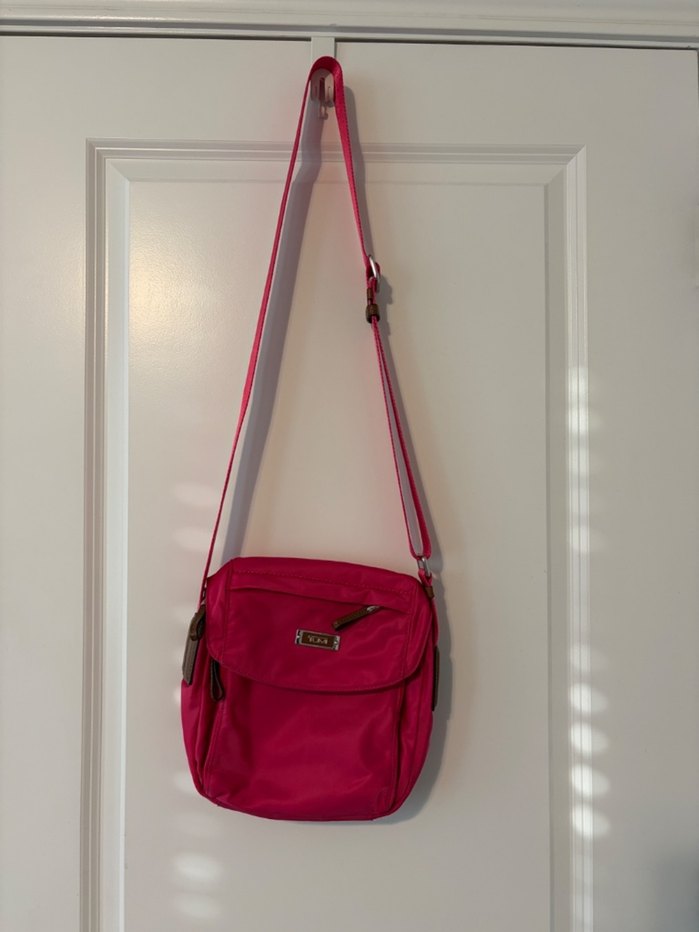 Tumi Hot Pink Crossbody Nylon Bag - Picture 3 of 8